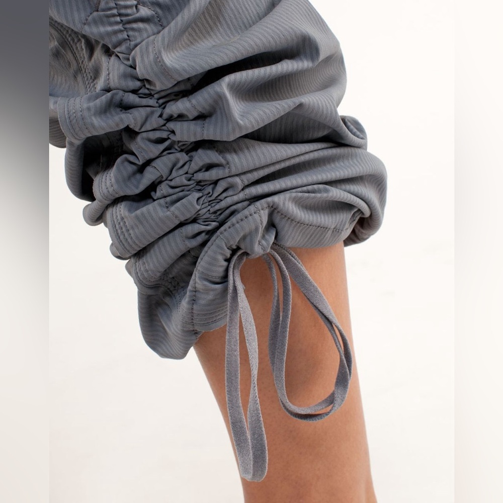 Lululemon Quick Step Studio Pant Blurred Grey Swift Long Tall Ruched Convertible - Picture 5 of 10